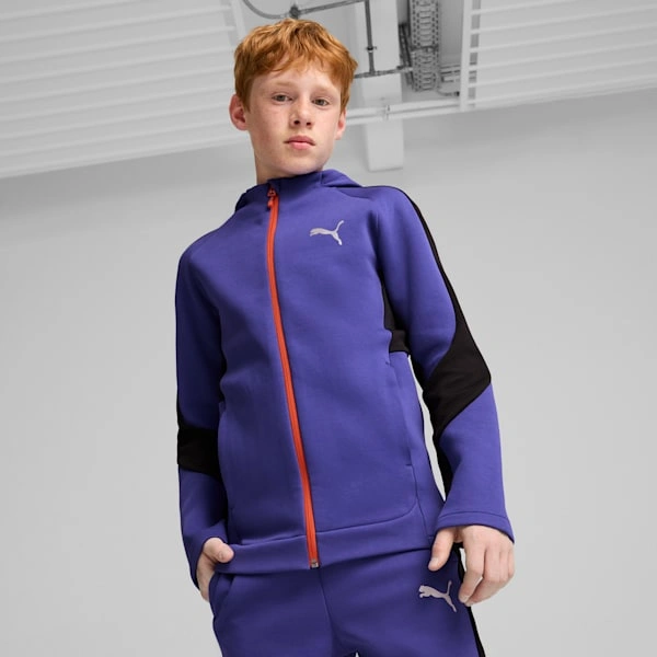 Sudadera EVOSTRIPE Puma para jóvenes aventureros estilo y comodidad en cada movimiento